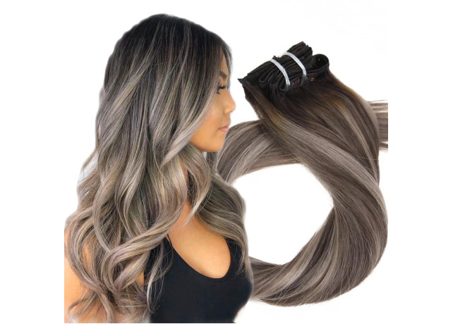 Extensii Clip-on White Platinum Balayage Suvitat #9/#20